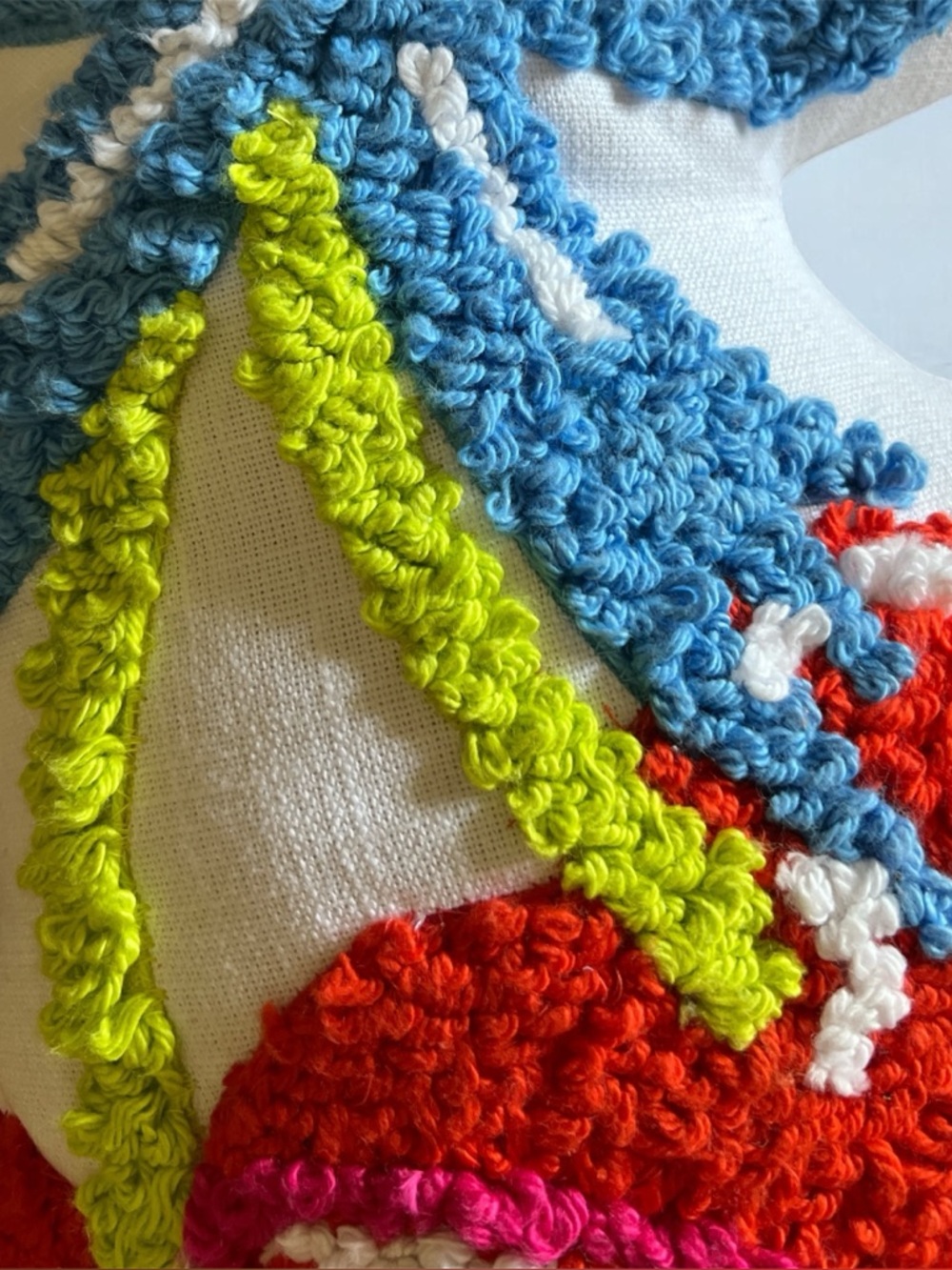Cherry Throw Pillow with Blue Bow - Picture 3 of 4